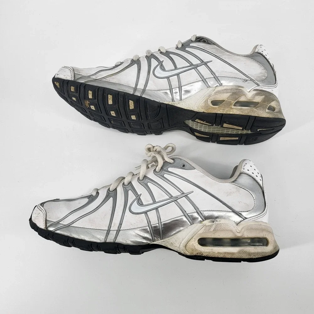 NIKE AIR MAX TORCH SL Sneakers Shoes 317004-111 Womens‎ 9 White & Silver Running